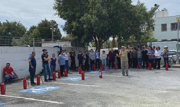 Bodrum Belediye AŞ personeline yangın müdahale konularında eğitim verildi