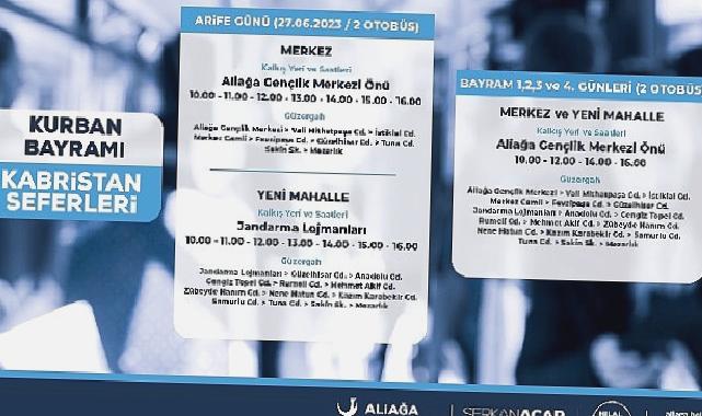 Aliağa Belediyesi’nden Bayramda Kabristana Ücretsiz Ulaşım