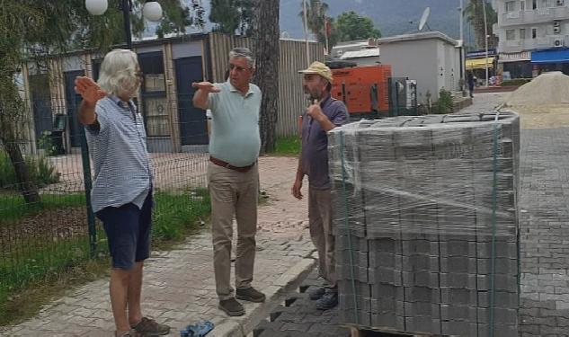 Başkan Topaloğlu Beldibi’nde yol çalışmalarını inceledi