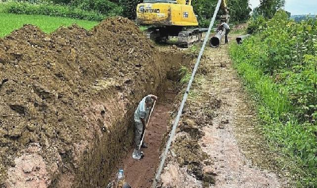 İsu toramanlar Gölet’inde yeni sulama hattı yapıyor