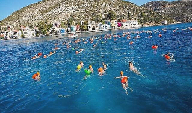 Kaş’ın Yunanistan’a en yakın kara parçası Megisti/Meis Adası’ndan başlayan yarış Kaş’ta sona erdi