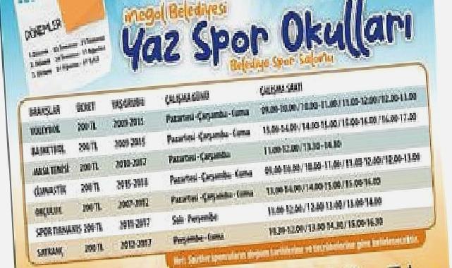 Yaz Spor Okulları Kayıtları Başlıyor