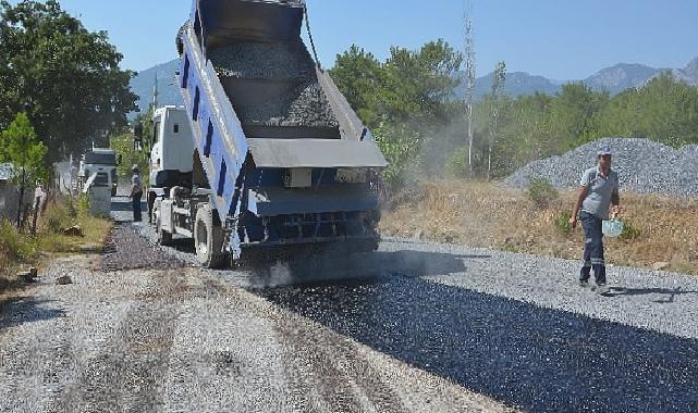 Alanya Beldibi yolunda asfalt çalışmaları başladı