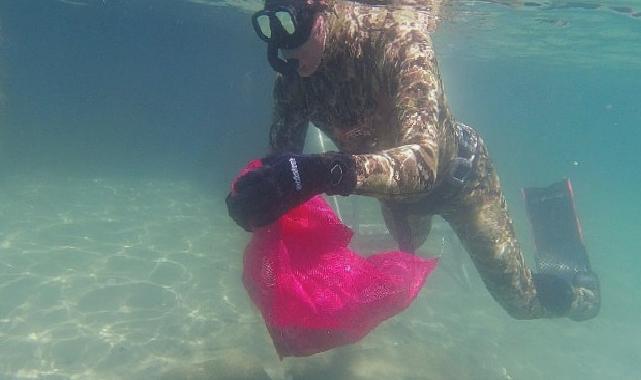 Bodrum Belediyesi’nden deniz dibi temizliği 