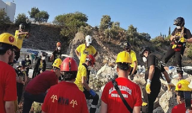 Milas belediyesi arama kurtarma ekibi eğitimlerine devam ediyor 