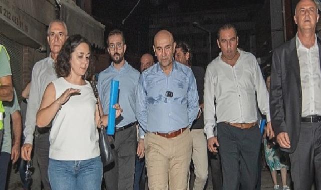 Başkan Soyer, Kemeraltı’ndaki gece çalışmalarını inceledi