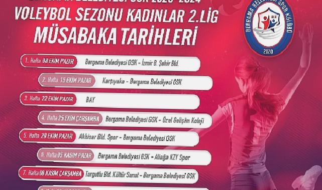 Bergama Belediyesi Voleybol Takımı Maç Takvimi belli oldu