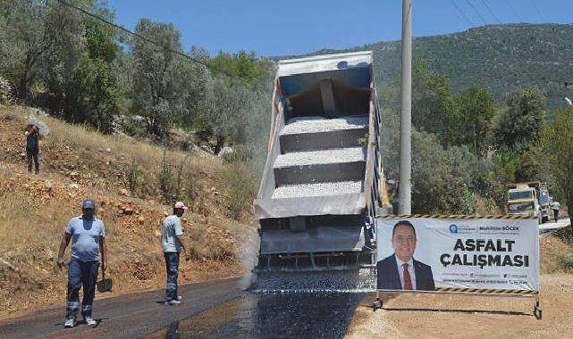 Hacıoğlan ve Sarıbelen grup yolunda asfalt çalışması