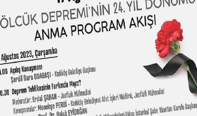 Kadıköy Belediyesi, Gölcük Depremi’nin 24. Yıl Dönümünde Anma Programı Düzenliyor