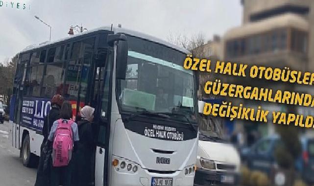 Özel Halk Otobüsü güzergahlarında geçici değişiklik