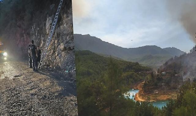 Antalya Büyükşehir ekipleri Alanya’da yangın söndürme çalışmalarına destek veriyor