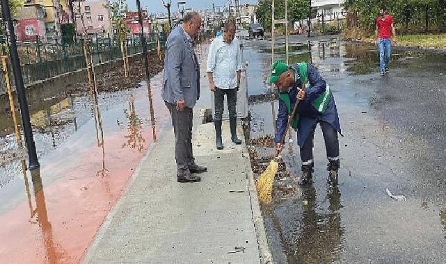 Canik’te Sağanak Yağışa Anında Müdahale 