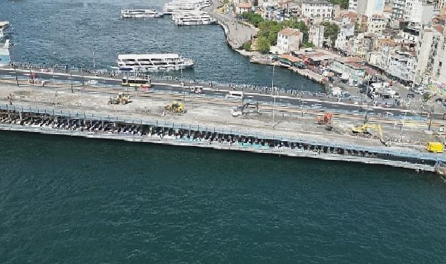 Galata Köprüsü’nde 1. Etap çalışmaları tamamlandı