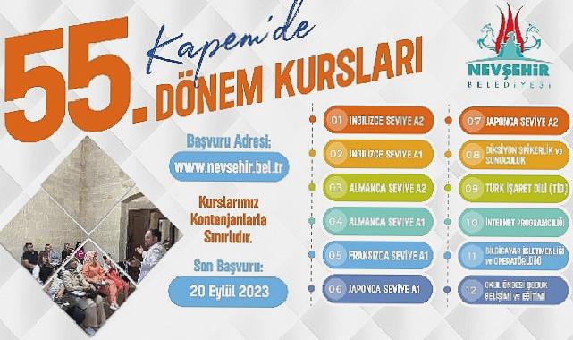 KAPEM’de 55. Dönem Kursları için kayıtlar başladı