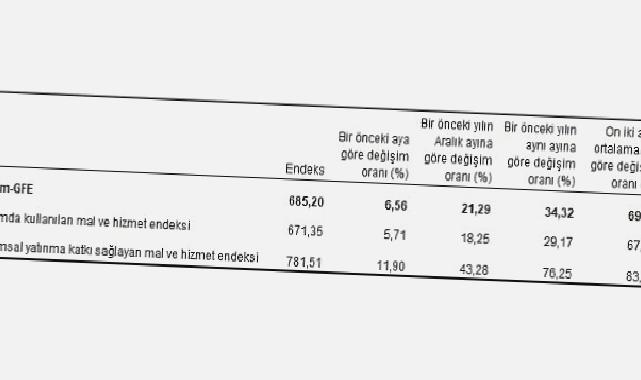 Tarımsal girdi fiyat endeksi (Tarım-GFE) yıllık yüzde 34,32, aylık yüzde 6,56 arttı