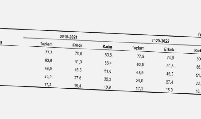 Türkiye’de doğuşta beklenen yaşam süresi 77,5 yıl oldu