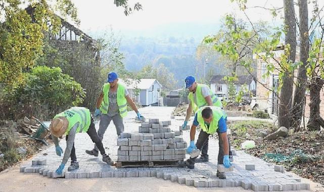 Hacıkara’da Sokaklar Parke Taşla Kaplanıyor