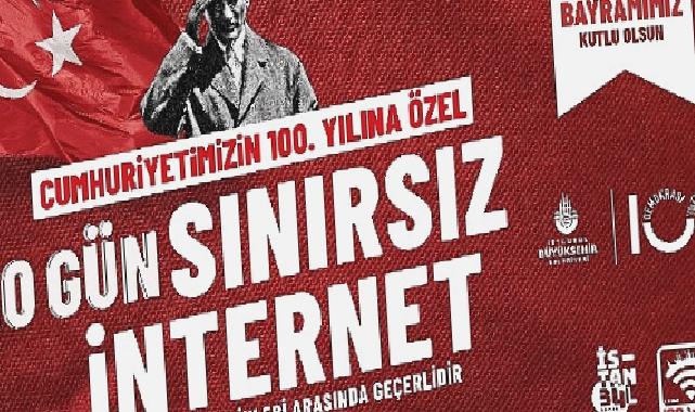 İBB’den 100. yıla özel sınırsız internet