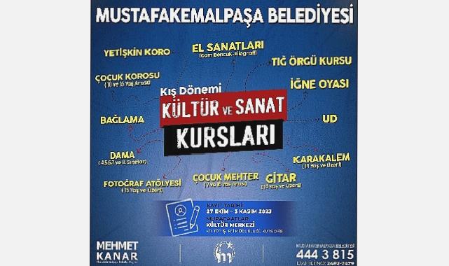 Mustafakemalpaşa’da kültür sanat kursları kış dönemi kayıtları başlıyor