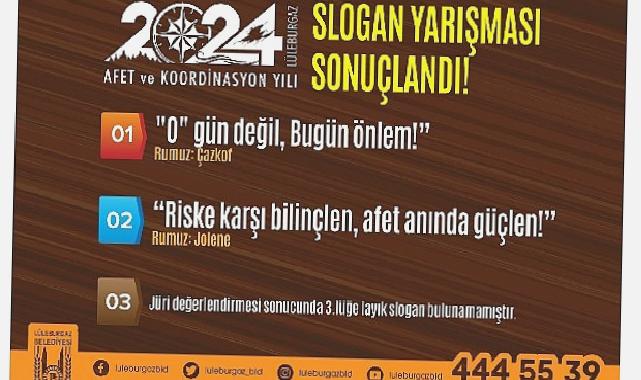 2024 Afet ve Koordinasyon Yılı Slogan Yarışması sonuçlandı!