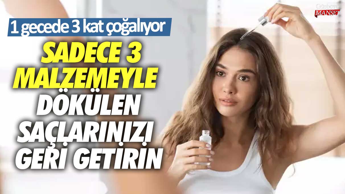 Sadece 3 malzemeyle saç dökülmesini durdurun! 1 gecede 3 kat çoğalması mümkün!