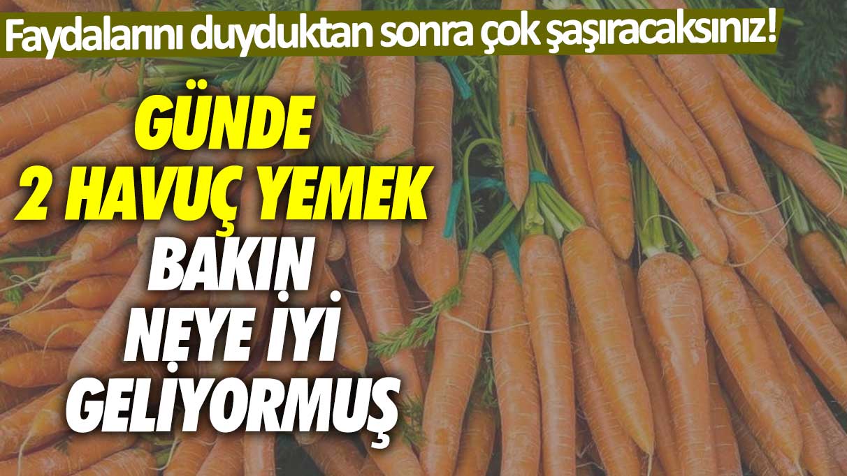 Günde 2 havuç yemenin şaşırtıcı faydalarını öğrendikten sonra şaşıracaksınız!