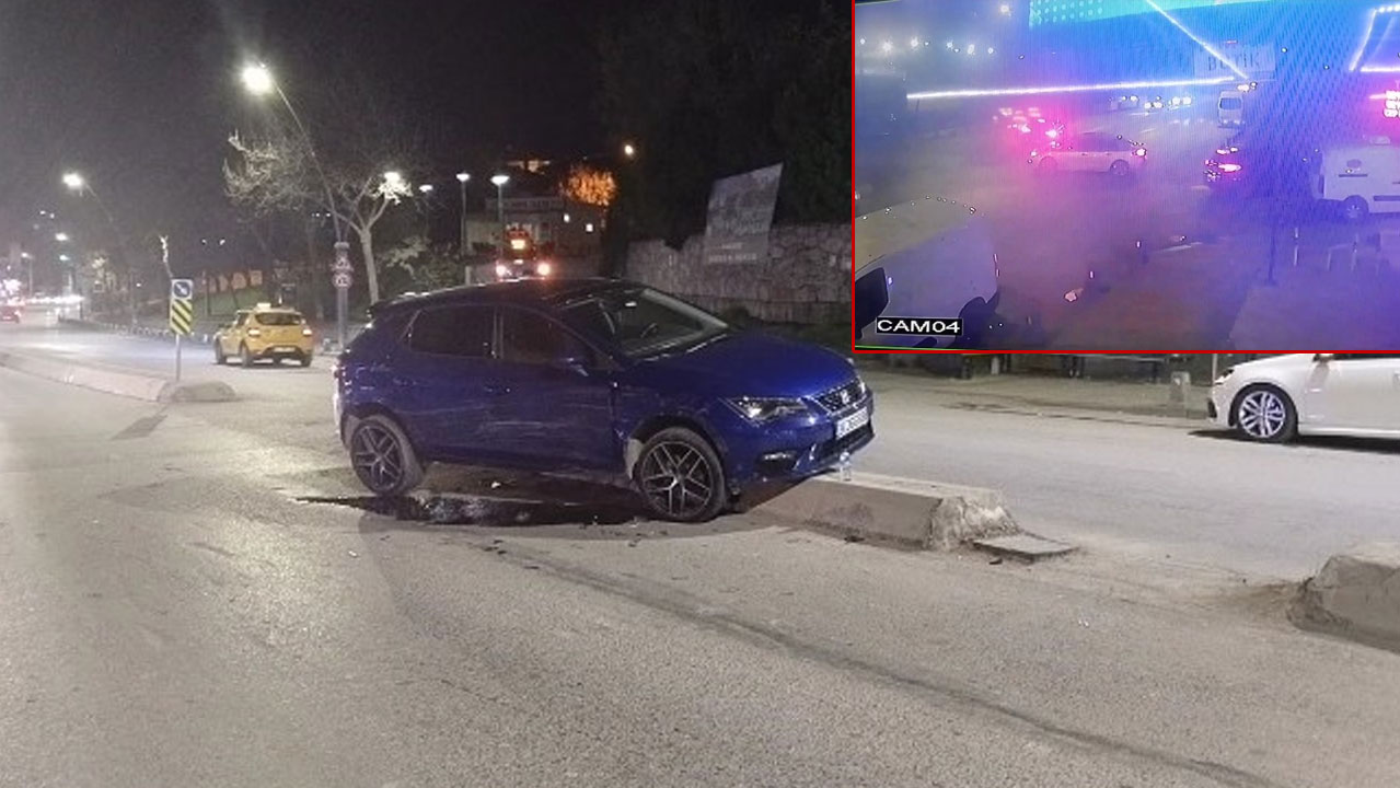 Üsküdar’da hatalı dönüş yapan araç kaza yaptı