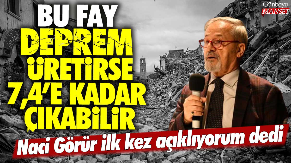 Naci Görür: “Bu fay deprem üretirse 7,4’e kadar çıkabilir” açıklamasını ilk kez yaparak duyurdu.