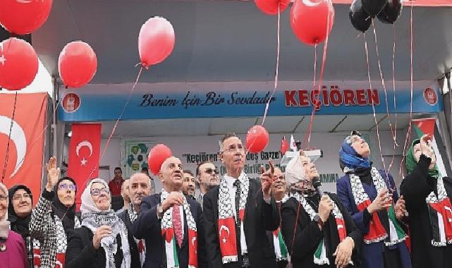 Gazze’ye destek için yardım çarşısı kuruldu