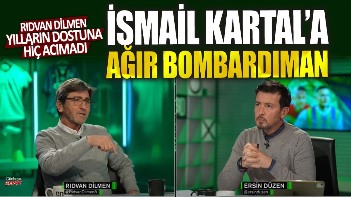 Rıdvan Dilmen, yıllardır dostu İsmail Kartal’a karşı sert sözler sarf etti! Fenerbahçe Teknik Direktörü’ne ağır eleştiriler yöneltti.