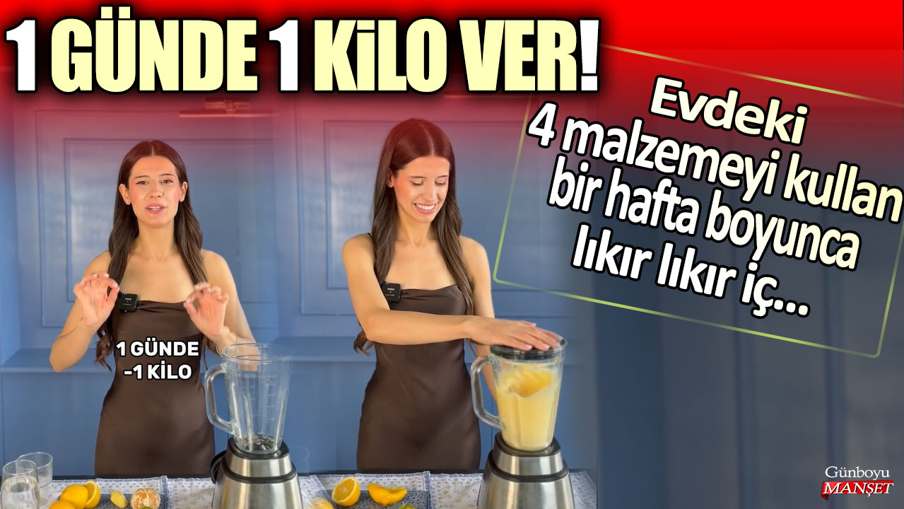 Hızlı kilo vermek için sadece evde bulunan 4 malzemeyi kullanarak 1 haftada 1 kilo verebilirsiniz!