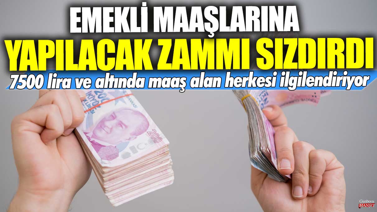 Emekli maaşları için yapılacak zam 7500 lira altında maaş alan herkesi etkiliyor!