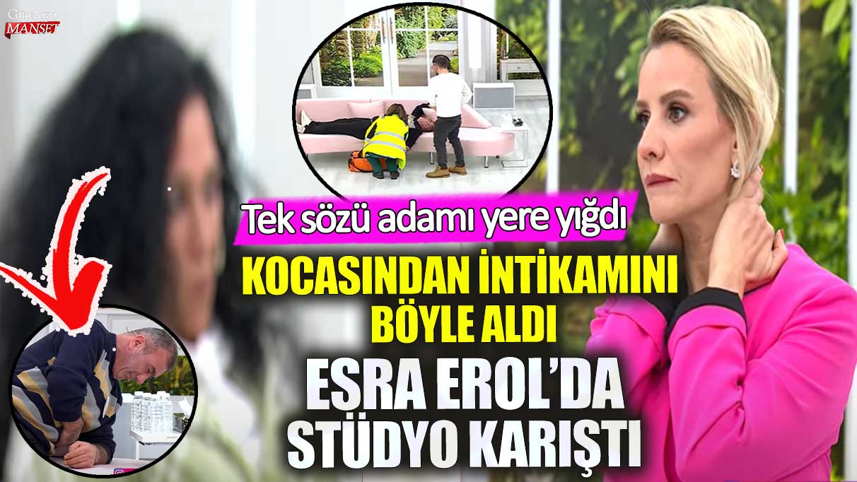 Esra Erol stüdyoda kocasından intikamını alırken stüdyoyu karıştırdı! Tek bir sözüyle kocasını yerle bir etti.