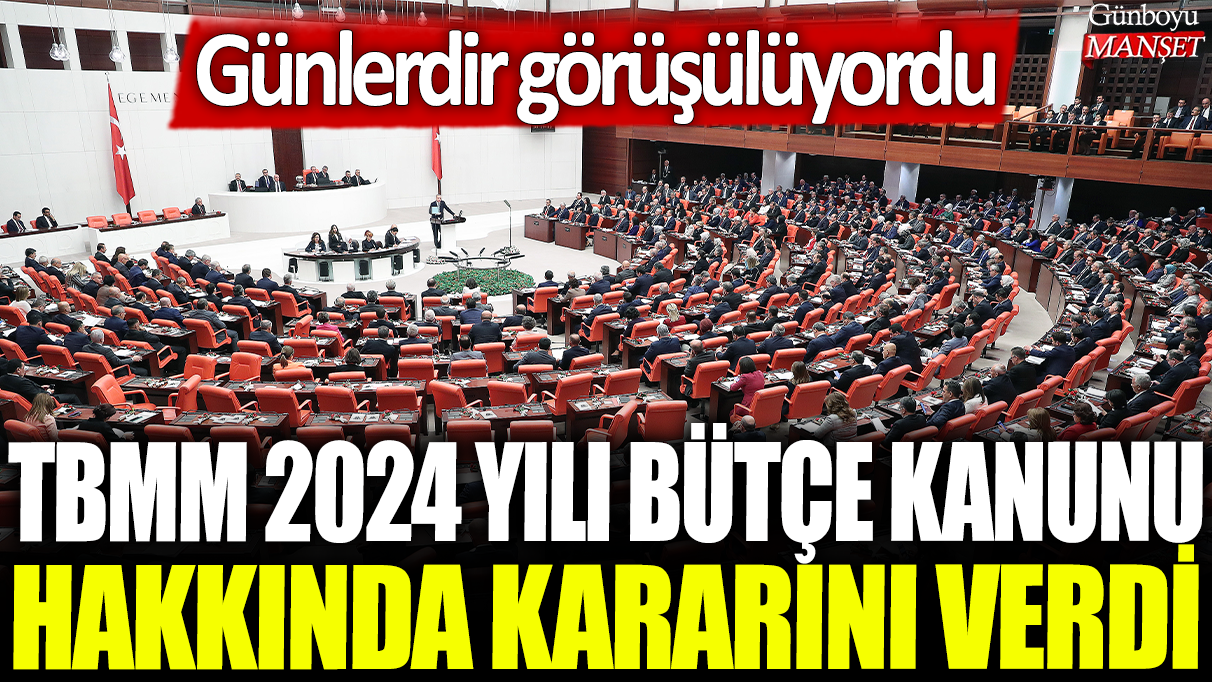 2024 Yılı Bütçe Kanunu Teklifi, Meclis’te onaylandı.