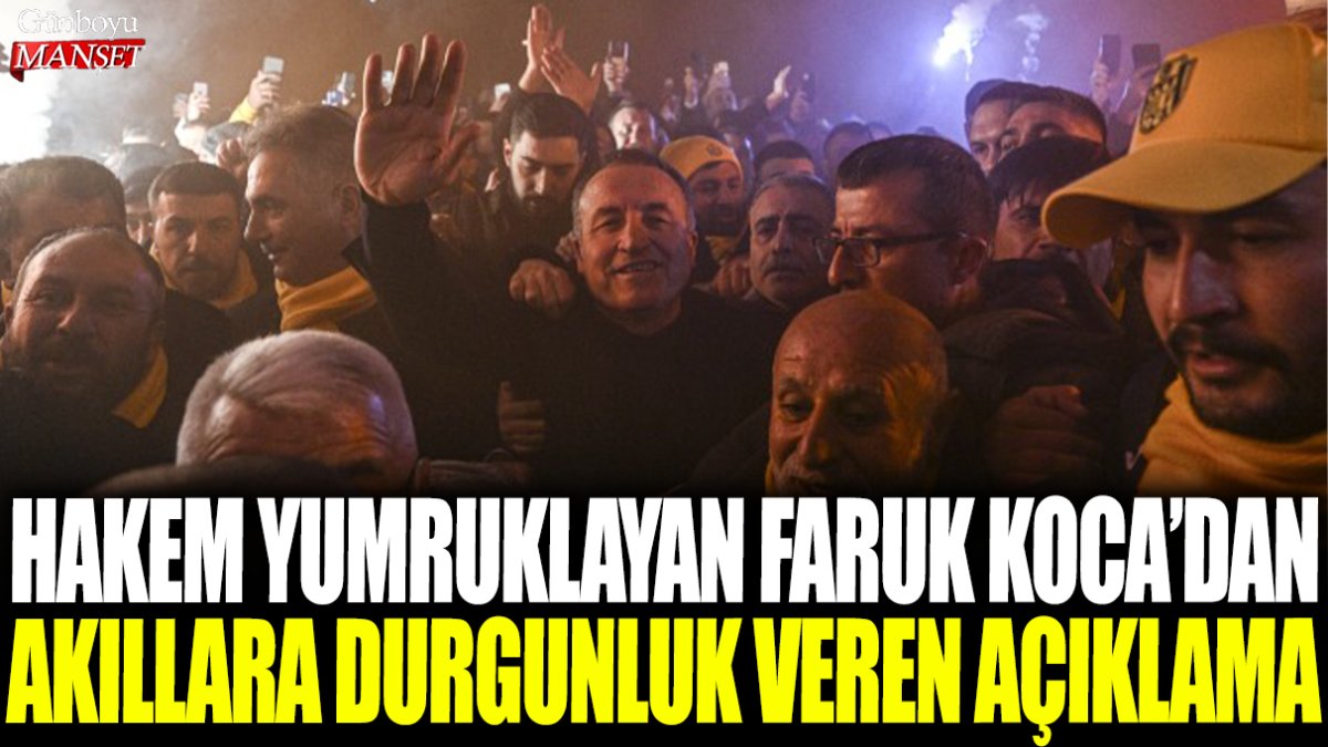 Hakem tarafından yumruklanan Faruk Koca’dan şaşırtıcı bir açıklama geldi.