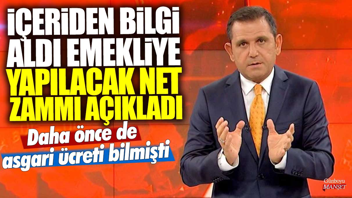 Fatih Portakal, emeklilere yapılacak net zam miktarını içeriden aldığı bilgilerle açıkladı: Daha önce asgari ücreti de doğru tahmin etmişti.