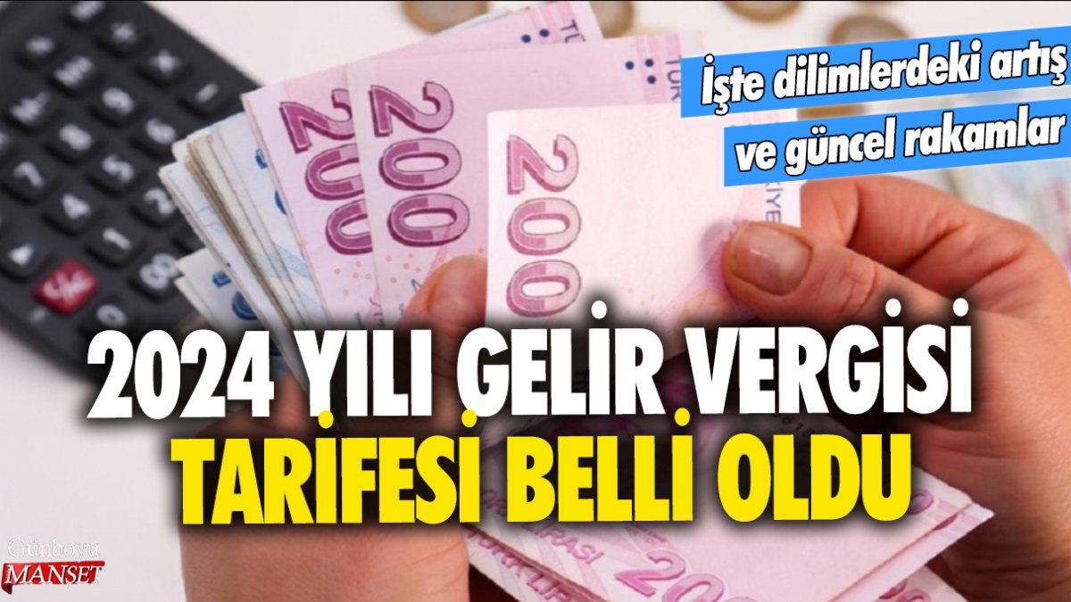 2024 yılı için gelir vergisi tarifesi nihai olarak belirlendi