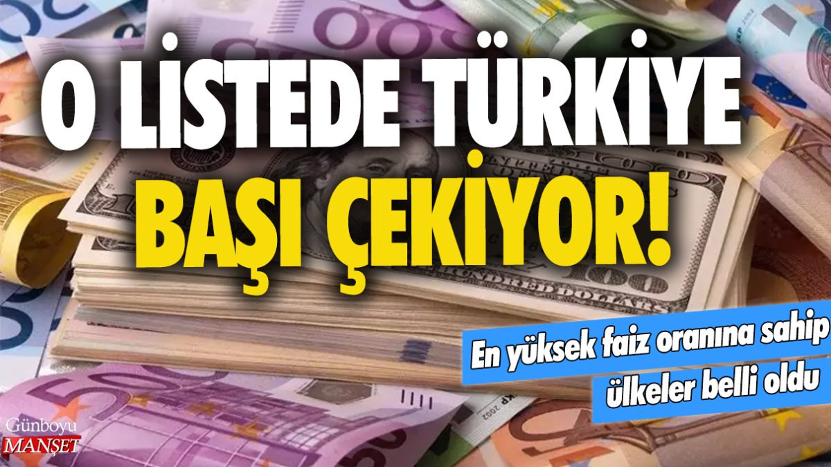 Türkiye, en yüksek faize sahip ülkeler arasında kaçıncı sırada?