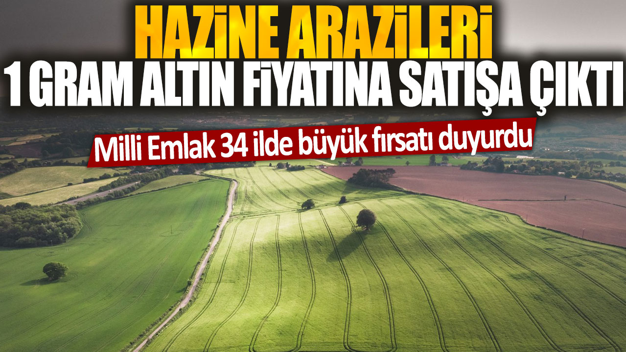 Milli Emlak, 1 gram altın fiyatına satışa çıkarılan Hazine arazilerini 34 ilde duyurdu: Büyük fırsat!