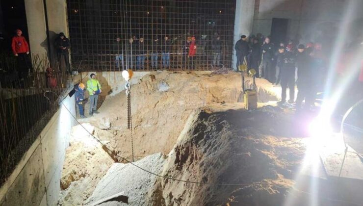 Tekirdağ’da bir fabrika inşaatında göçük meydana geldi!