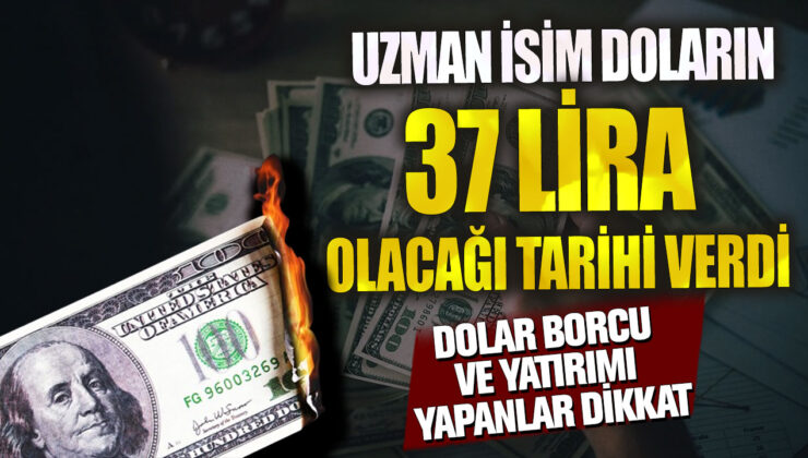 Uzman: Doların 37 lira olacağı tarih hakkında bilgi verdi, dolar borcu ve yatırımı yapanlar uyarıldı!