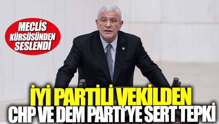 İYİ Parti’den Müsavat Dervişoğlu, CHP ve DEM Parti’ye sert eleştiri yönelterek Meclis kürsüsünden seslendi.