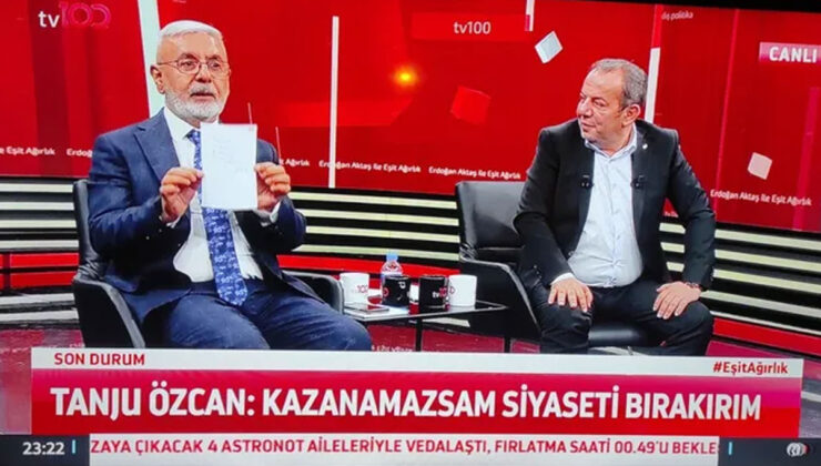 Tanju Özcan, Metiner’le yeni bir sözleşme imzaladı ve kazanamama durumunda siyaseti bırakacağını açıkladı.