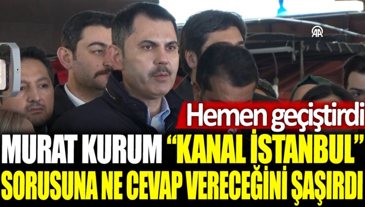 Murat Kurum’un ‘Kanal İstanbul’ sorusuna verdiği cevap şaşkınlık yarattı: Konuyu hemen geçiştirdi…