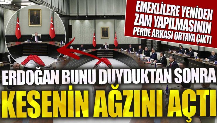 Erdoğan, emeklilere yapılan zam haberiyle mutlu oldu ve kesenin ağzını açtı! Zam kararının perde arkası ortaya çıktı.