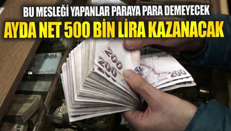 Ayda 500 bin lira kazanacak olanlar artık paraya para demeyecek!