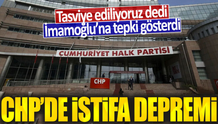 CHP’de belediye başkanı son dakika istifa etti.