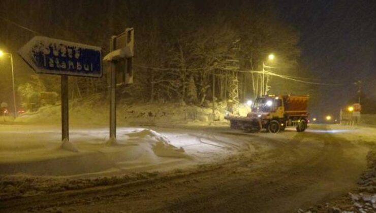 Bolu Dağı’nda kar yağışı şiddetlendi!