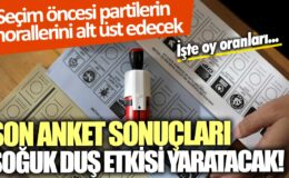 Seçim öncesi partiler için moral bozucu olan son anket sonuçları açıklandı: Soğuk duş etkisiyle karşı karşıyalar.