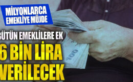 Emeklilere 6 bin lira ek ödeme yapılacak! Milyonlarca emekli sevindirilecek